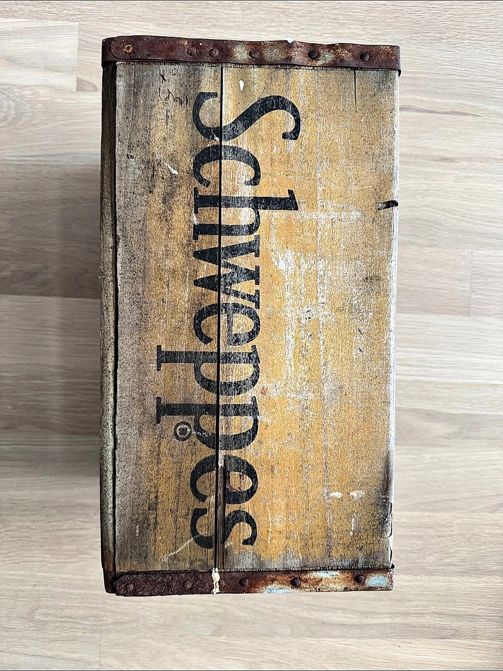 Schweppes Wooden Crate Toledo Ohio